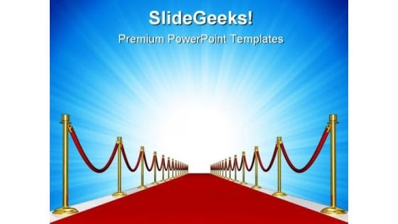 Red Carpet Metaphor PowerPoint Background And Template 1210