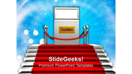 Red Carpet Stairway PowerPoint Templates Ppt Backgrounds For Slides 0113