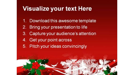 Red Christmas PowerPoint Template 0610