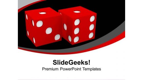 Red Dices Entertainment Game Success PowerPoint Templates Ppt Backgrounds For Slides 0213 Red Dices Entertainment Game Success PowerPoint Templates Ppt Backgrounds For Slides 0213