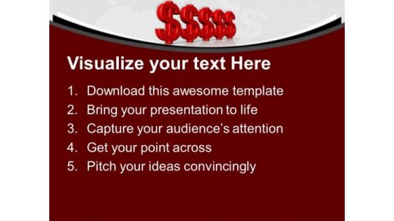 Red Dollar Together Graph Business PowerPoint Templates Ppt Backgrounds For Slides 0113