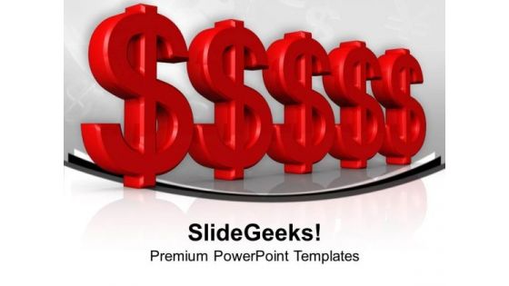 Red Dollar Together Graph Business PowerPoint Templates Ppt Backgrounds For Slides 0113