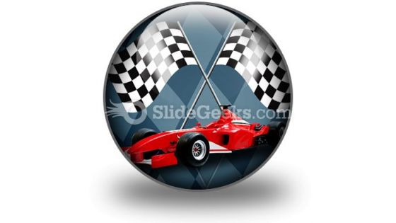 Red Formula Car PowerPoint Icon C