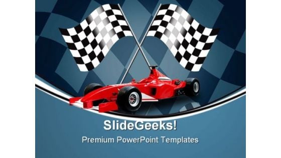 Red Formula Car Sports PowerPoint Templates And PowerPoint Backgrounds 0711