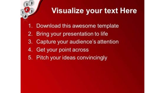 Red Gear Leadership PowerPoint Templates And PowerPoint Themes 0412