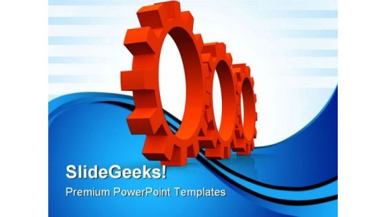 Red Gears Industrial PowerPoint Themes And PowerPoint Slides 0611