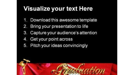 Red Graduation Cap Education PowerPoint Backgrounds And Templates 1210