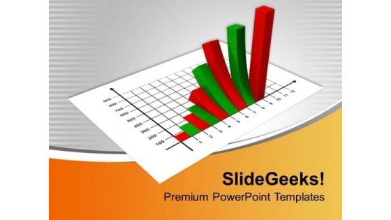 Red Green Bar Graph Linear Factors Business PowerPoint Templates Ppt Backgrounds For Slides 0213