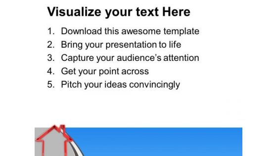 Red Home Icon PowerPoint Templates Ppt Backgrounds For Slides 0313