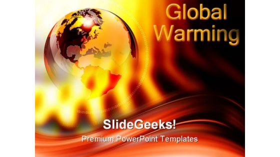 Red Hot World Globe PowerPoint Templates And PowerPoint Backgrounds 0711