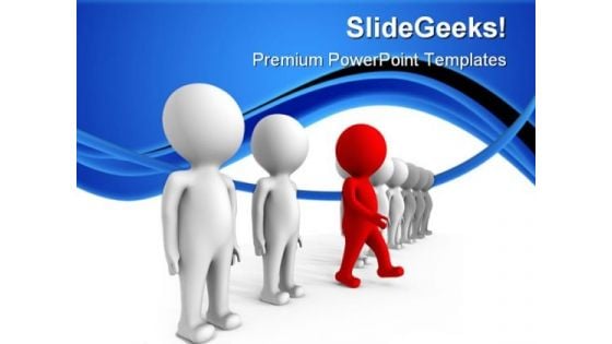 Red Leader01 Leadership PowerPoint Templates And PowerPoint Backgrounds 0611