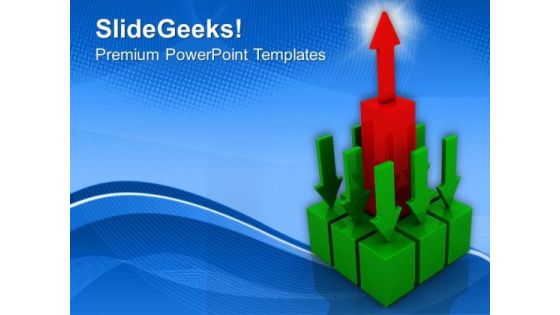 Red Leader At Top With Competitors PowerPoint Templates Ppt Backgrounds For Slides 0413