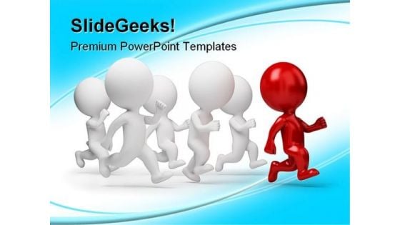 Red Leader Business Leadership PowerPoint Template 1110