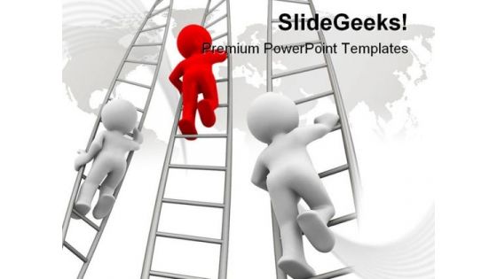 Red Leader Business PowerPoint Template 0910