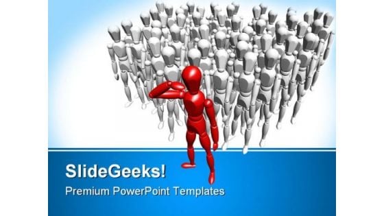 Red Leader Leadership Business PowerPoint Templates And PowerPoint Backgrounds 0611