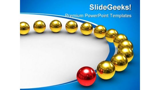 Red Leader Leadership PowerPoint Themes And PowerPoint Slides 0411