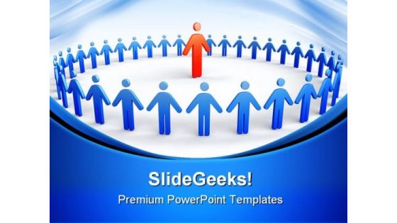 Red Leader Leadership PowerPoint Themes And PowerPoint Slides 0511