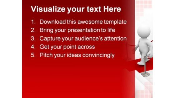 Red Path Leadership PowerPoint Templates And PowerPoint Backgrounds 0211