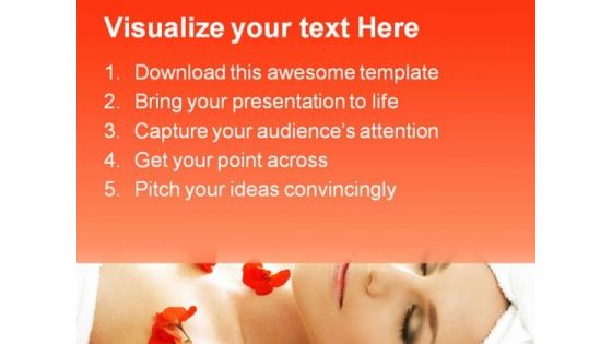 Red Petals Spa With Water Beauty PowerPoint Themes And PowerPoint Slides 0311