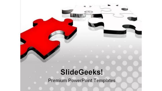 Red Puzzle Piece Business PowerPoint Themes And PowerPoint Slides 0811