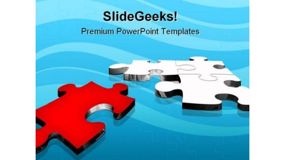 Red Puzzle Solution Business PowerPoint Templates And PowerPoint Backgrounds 0711