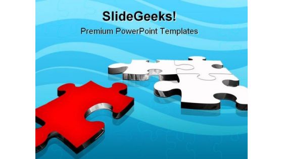 Red Puzzle Solution Business PowerPoint Themes And PowerPoint Slides 0711