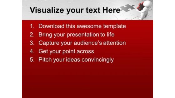 Red Puzzle Strategy PowerPoint Templates Ppt Backgrounds For Slides 0413