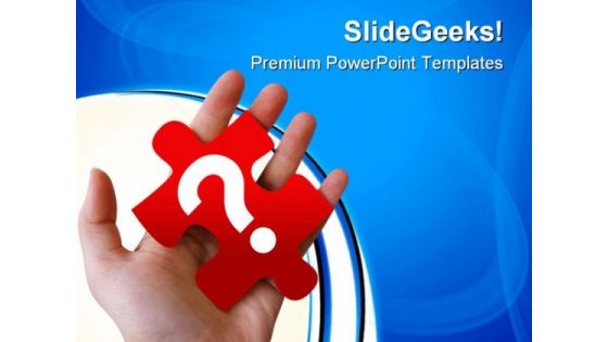 Red Question Puzzle Piece Communication PowerPoint Templates And PowerPoint Backgrounds 0711 Red Question Puzzle Piece Communication PowerPoint Templates And PowerPoint Backgrounds 0711