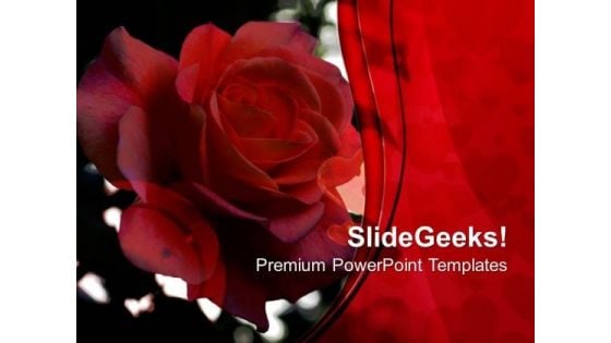 Red Rose Is A Symbol Of Love PowerPoint Templates Ppt Backgrounds For Slides 0613