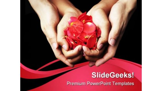 Red Rose Petals Beauty PowerPoint Templates And PowerPoint Backgrounds 0211