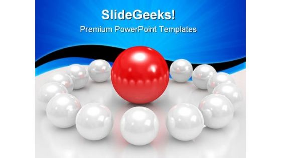 Red Sphere Leadership PowerPoint Templates And PowerPoint Backgrounds 0811