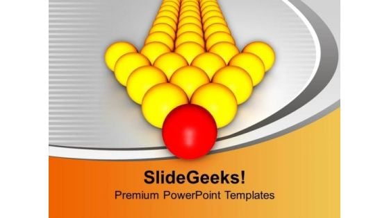 Red Sphere On Front Leadership Concept PowerPoint Templates Ppt Backgrounds For Slides 1112 Red Sphere On Front Leadership Concept PowerPoint Templates Ppt Backgrounds For Slides 1112