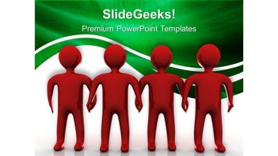 Red Team Teamwork PowerPoint Templates And PowerPoint Themes 0512