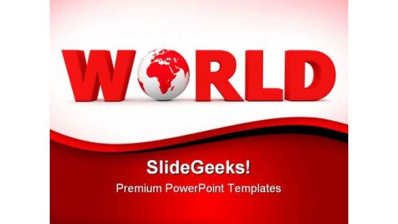 Red World Global PowerPoint Templates And PowerPoint Backgrounds 0711