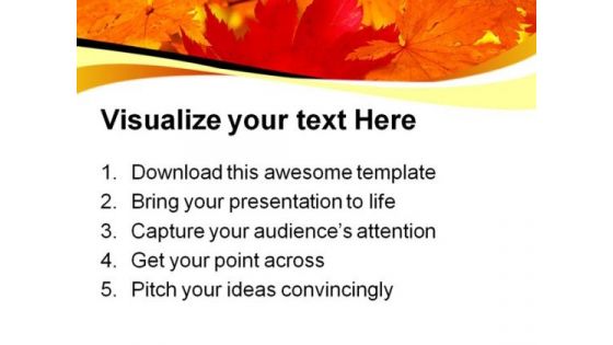Red Yellow Maple Leaf Nature PowerPoint Templates And PowerPoint Backgrounds 0311