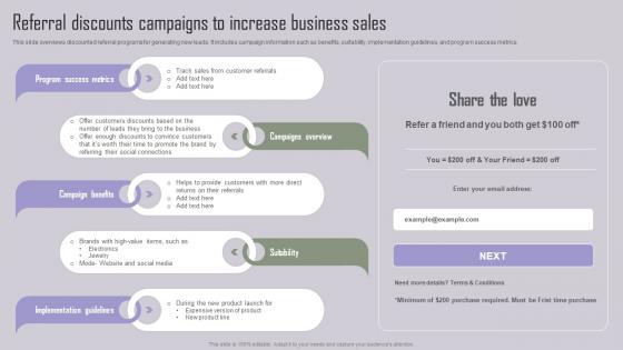 Referral Discounts Implementing Marketing Tactics To Drive Infographics Pdf Referral Discounts Implementing Marketing Tactics To Drive Infographics Pdf