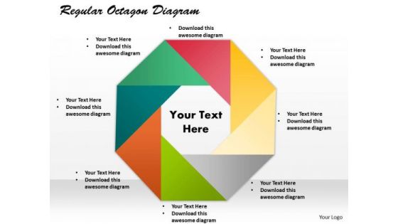 Regular Octagon Diagram PowerPoint Presentation Template