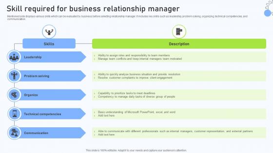Relationship Management Automation Skill Required For Business Relationship Manager Relationship Management Automation Skill Required For Business Relationship Manager