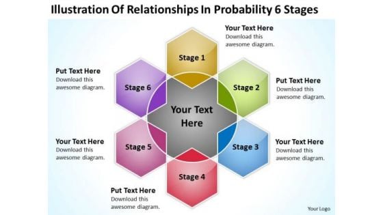 Relationships In Probability 6 Stages Consulting Business Plan PowerPoint Templates