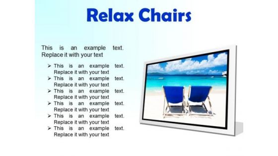 Relax Chairs Beach PowerPoint Presentation Slides F