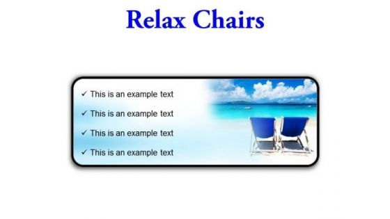Relax Chairs Beach PowerPoint Presentation Slides R