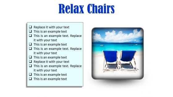 Relax Chairs Beach PowerPoint Presentation Slides S