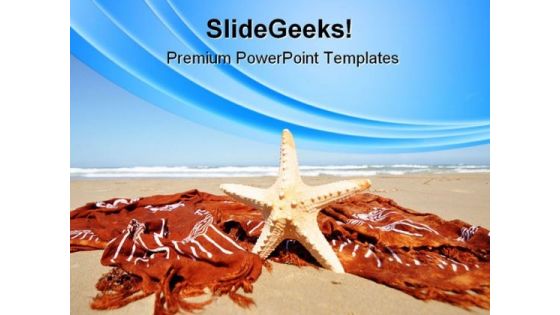 Relaxing Tropical Beach PowerPoint Templates And PowerPoint Backgrounds 0411