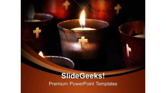 Religion Candles Church PowerPoint Templates And PowerPoint Themes 0812