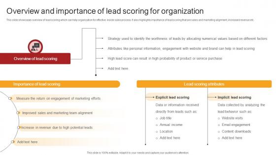 Remote Sales Plan For Lead Overview And Importance Of Lead Scoring Strategy SS V