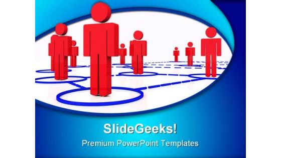 Render Human Connection Networking PowerPoint Themes And PowerPoint Slides 0511