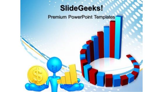 Render Of Circular Bar Graph Progress PowerPoint Templates And PowerPoint Themes 1012