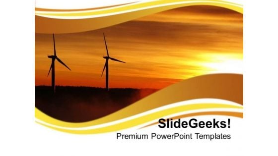 Renewable Windmills Environment PowerPoint Templates Ppt Backgrounds For Slides 0213