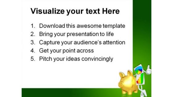 Report With Gold Pig Business PowerPoint Templates And PowerPoint Backgrounds 0511