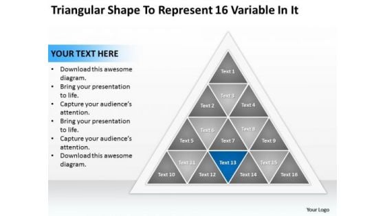 Represent 16 Variable In It Developing Business Plan Template PowerPoint Templates